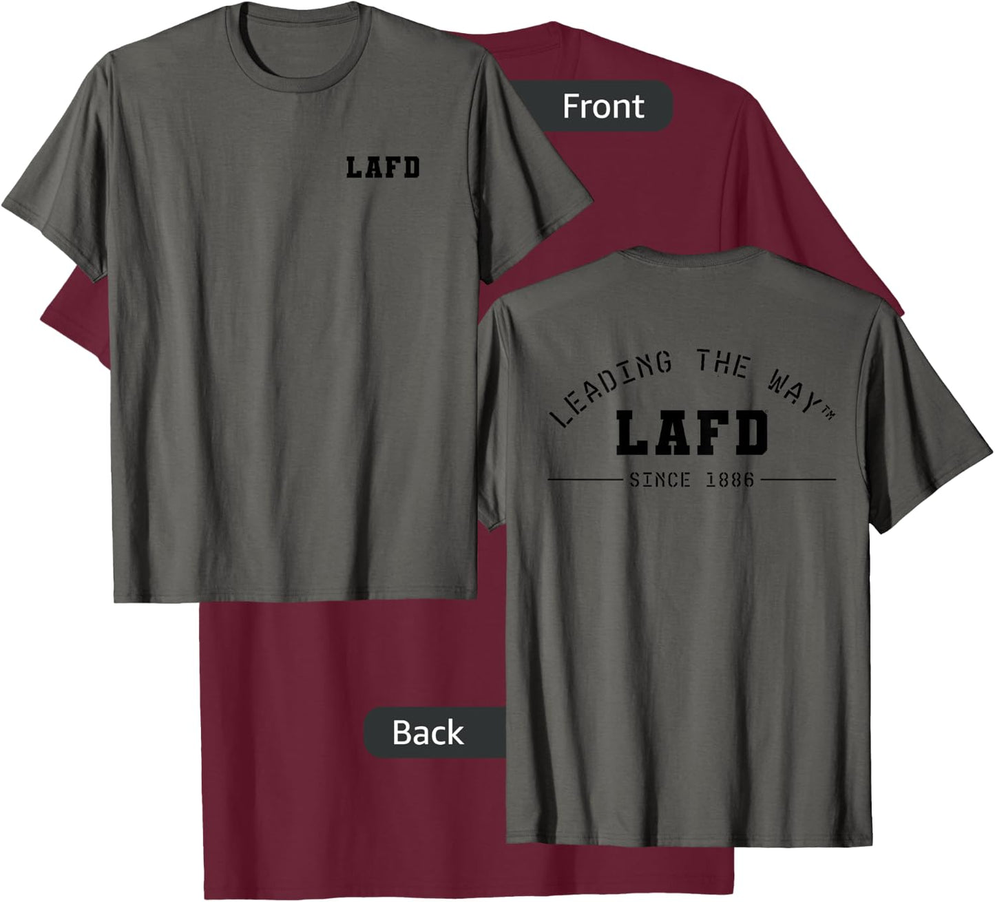 Official LAFD Los Angeles Fire Department T-Shirt - T-Shirt | Maroon