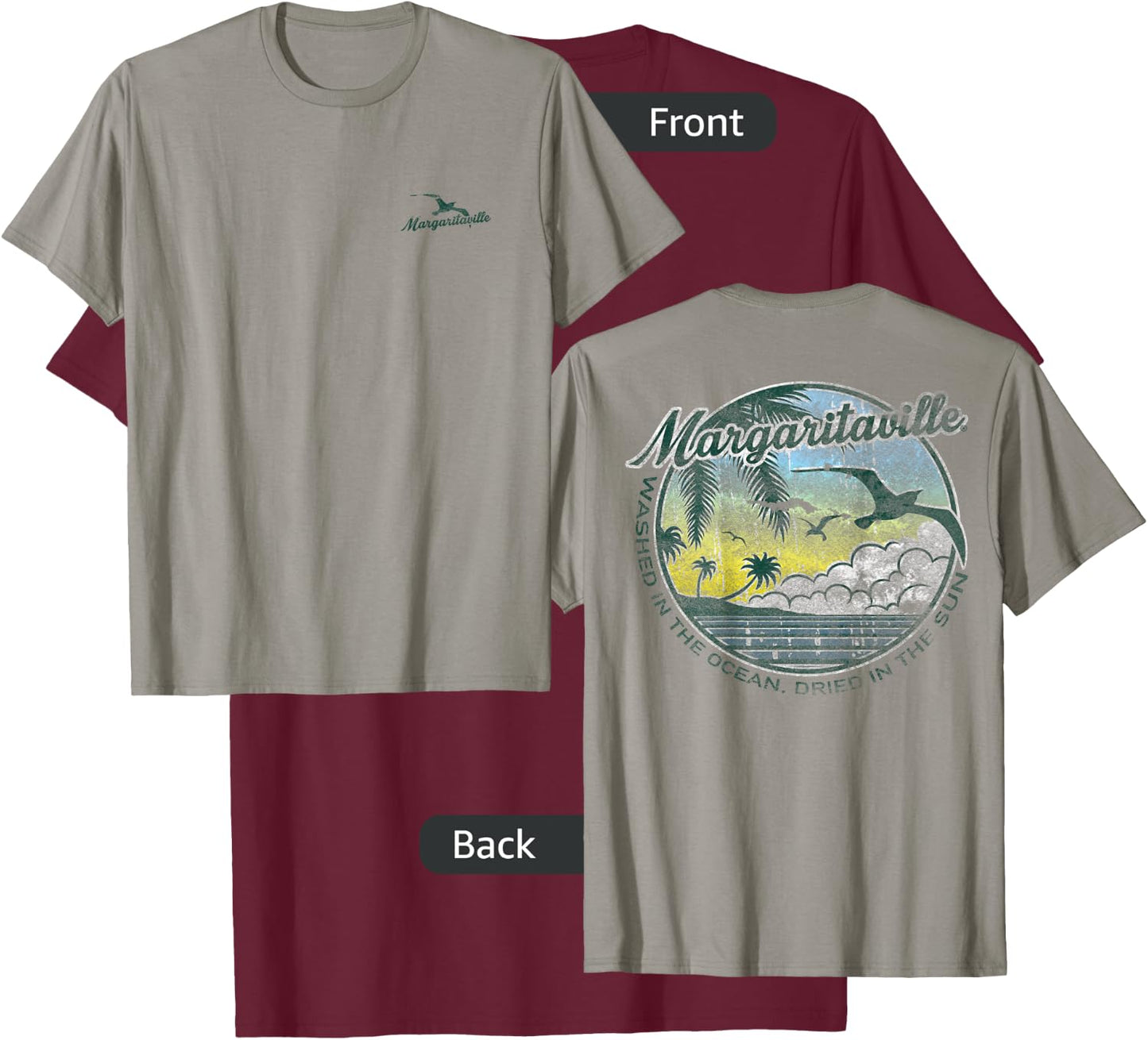 Washed in the Ocean, Dried in the Sun T-Shirt - T-Shirt | Maroon