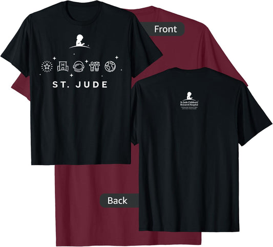 St. Jude Children's Research Hospital Space Icons T-Shirt - T-Shirt | Maroon