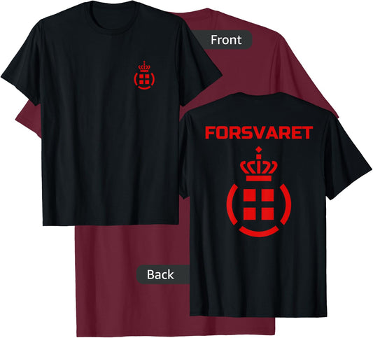 Danish Army Defense Force Denmark Forsvaret Military T-Shirt - T-Shirt | Maroon