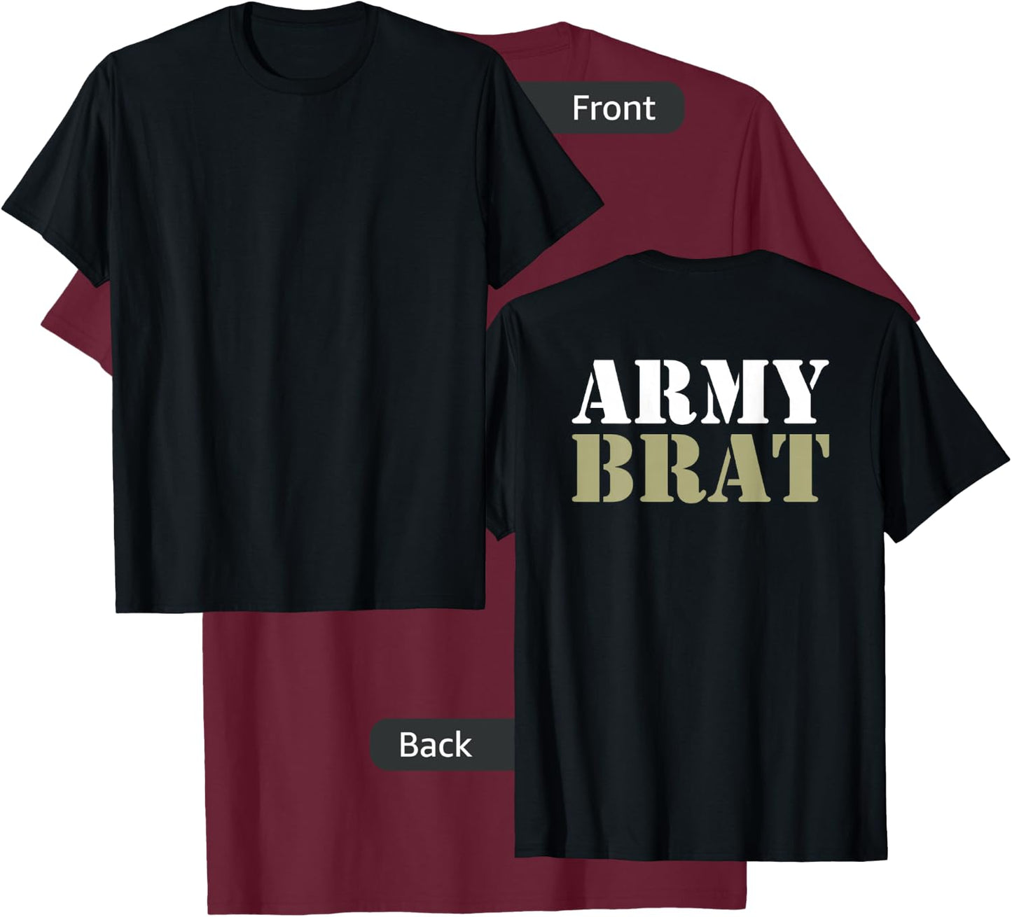 Backprint Army Brat T-Shirt - T-Shirt | Maroon