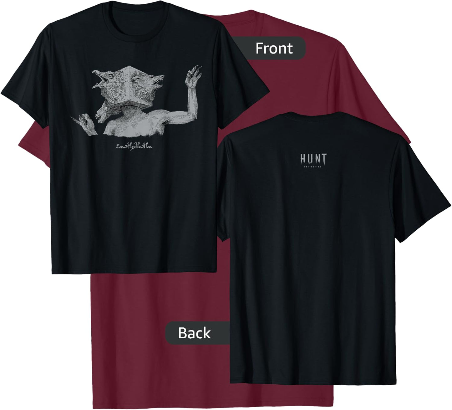 Hunt: Showdown Beastface Trait T-Shirt - T-Shirt | Maroon