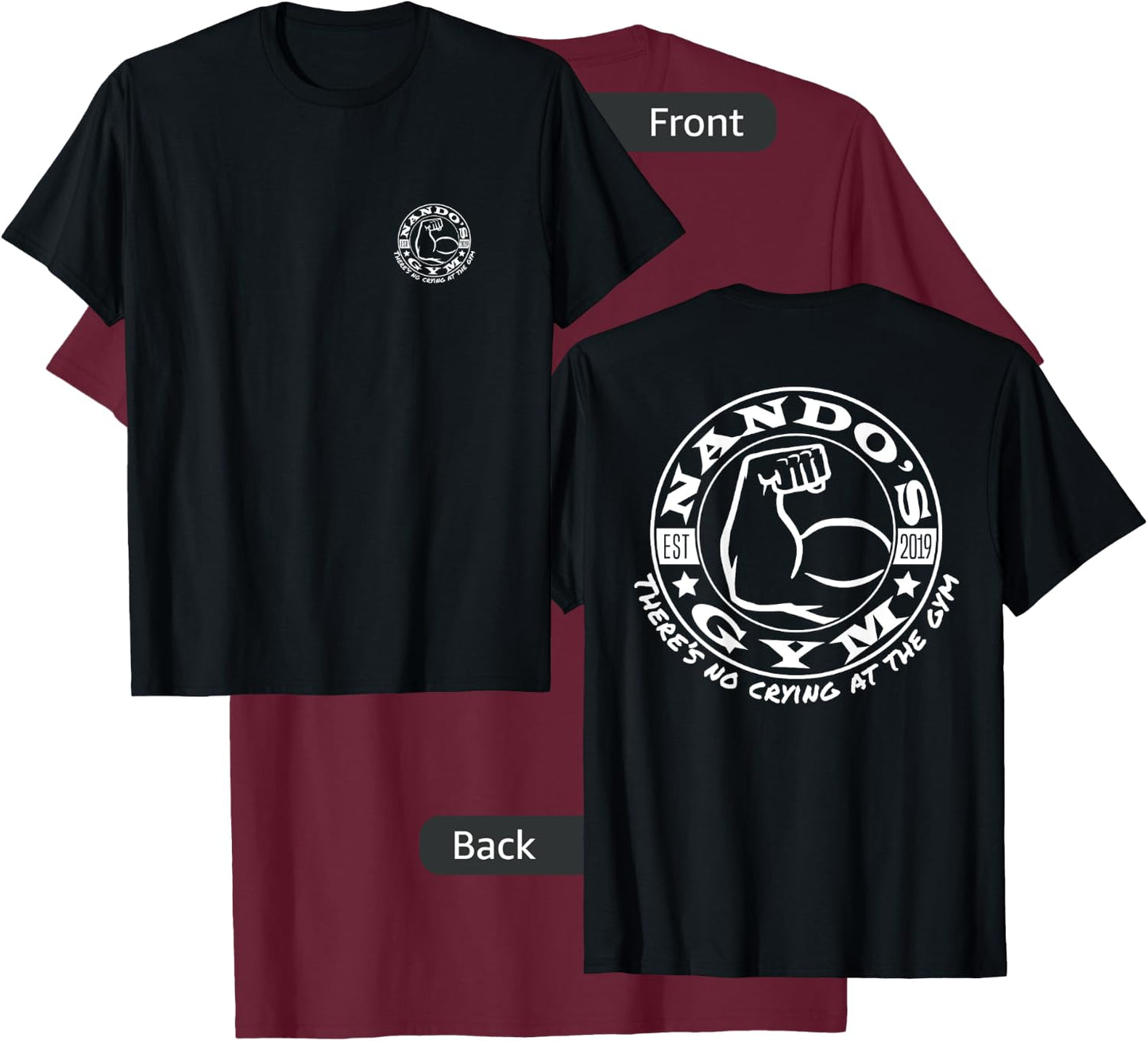 Nando's Gym - Ng003a T-Shirt - T-Shirt | Maroon