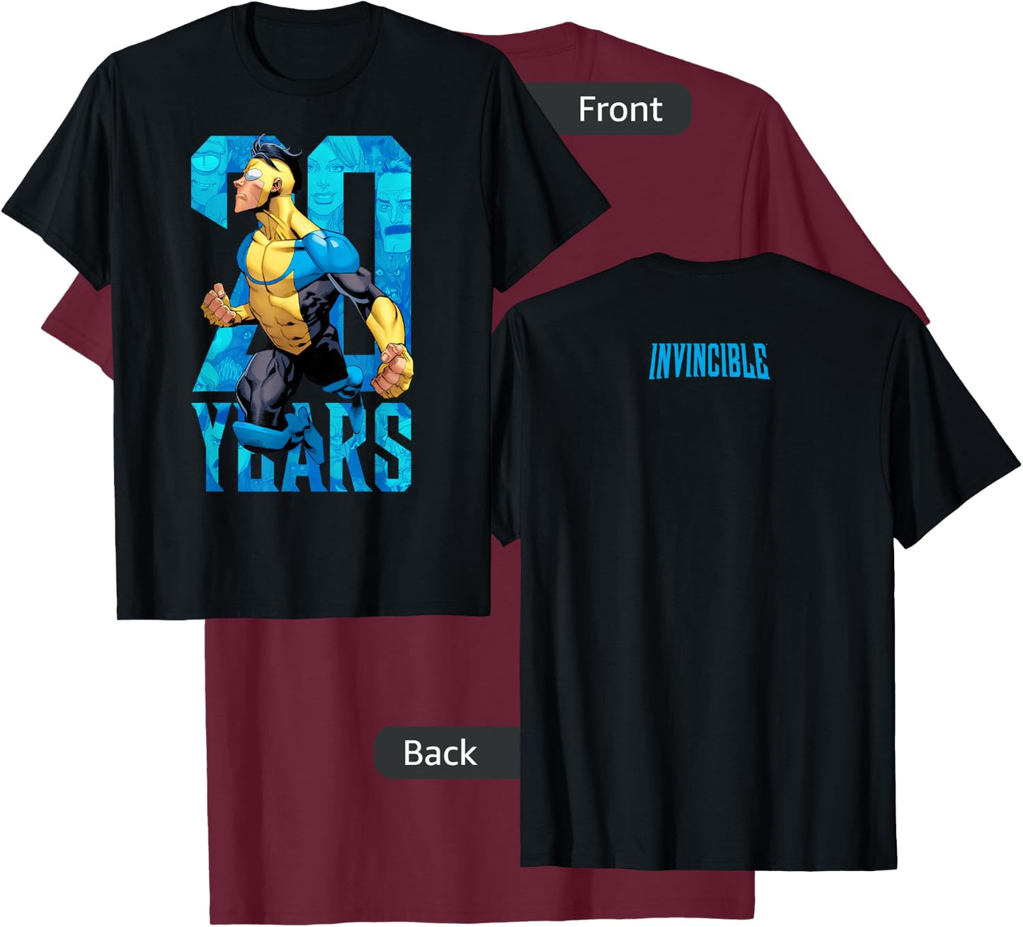 Invincible 20 Years - Invincible T-Shirt - T-Shirt | Maroon