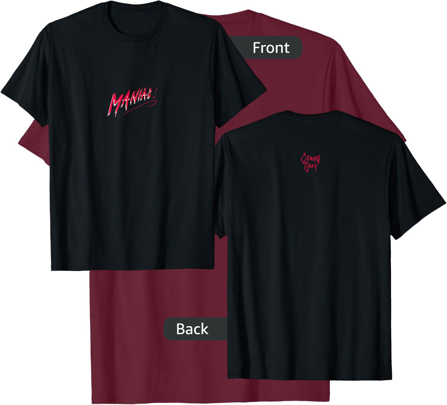Official Conan Gray Maniac T-Shirt - T-Shirt | Maroon