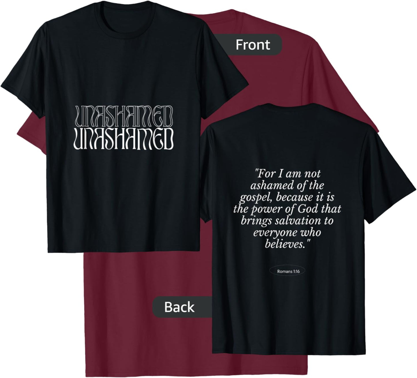 Unashamed Gospel T-Shirt - T-Shirt | Maroon