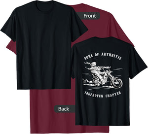Sons With Arthritis Ibuprofen Chapter Biker Motorcyclist T-Shirt - T-Shirt | Maroon