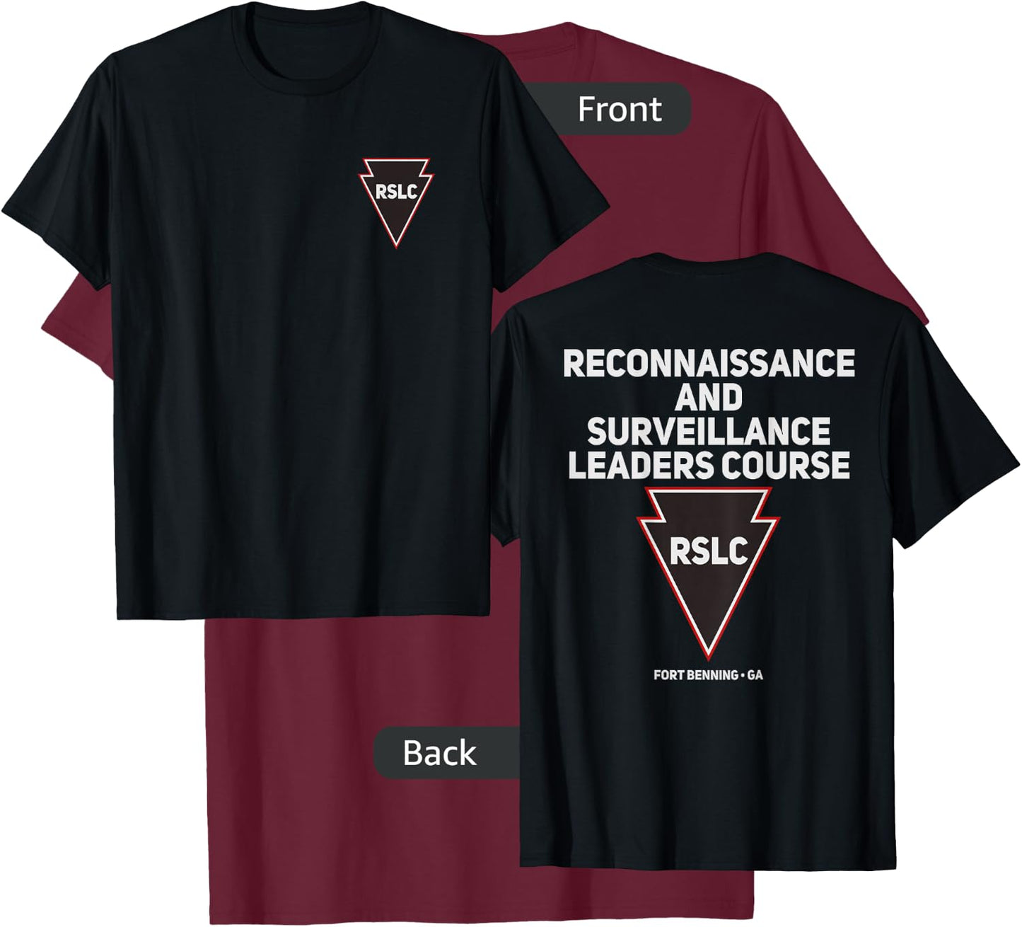 RSLC Recondo Army Recon Range Surveillance Ranger T-Shirt - T-Shirt | Maroon
