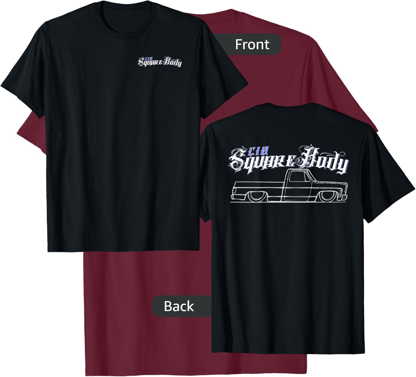 Squarebody C10 Classic truck Squarebody Nation Truck T-Shirt - T-Shirt | Maroon