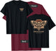 VIEW BACK PRINT Idle Fury Death Moth Skull Moth Butterfly T-Shirt - T-Shirt | Maroon