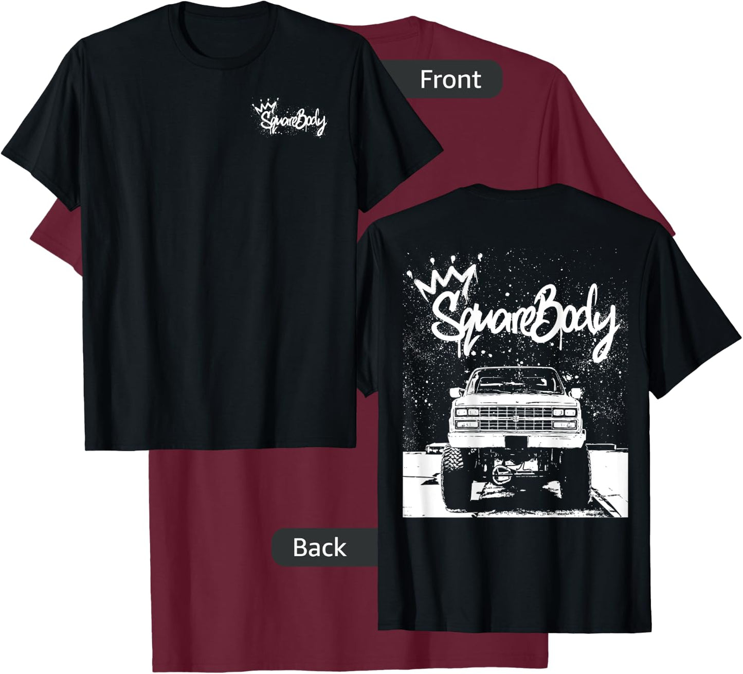 Squarebody C10 Classic truck Square body Nation Truck T-Shirt - T-Shirt | Maroon