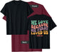 We Love Because He First Loved Us Bible Verse Christian T-Shirt - T-Shirt | Maroon