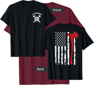 City Of Pittsburgh Fire Department Pennsylvania Firefighter T-Shirt - T-Shirt | Maroon