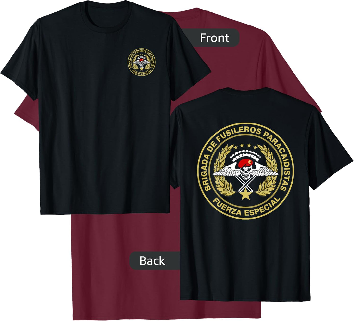 Mexico Parachute Rifle Brigade Paratrooper Airborne T-Shirt - T-Shirt | Maroon
