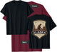 Printed On Back - Alaska with a Bigfoot or Sasquatch T-Shirt - T-Shirt | Maroon