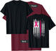 Breast Cancer Awareness Fight Pink Thing Ribbon USA flag T-Shirt - T-Shirt | Maroon