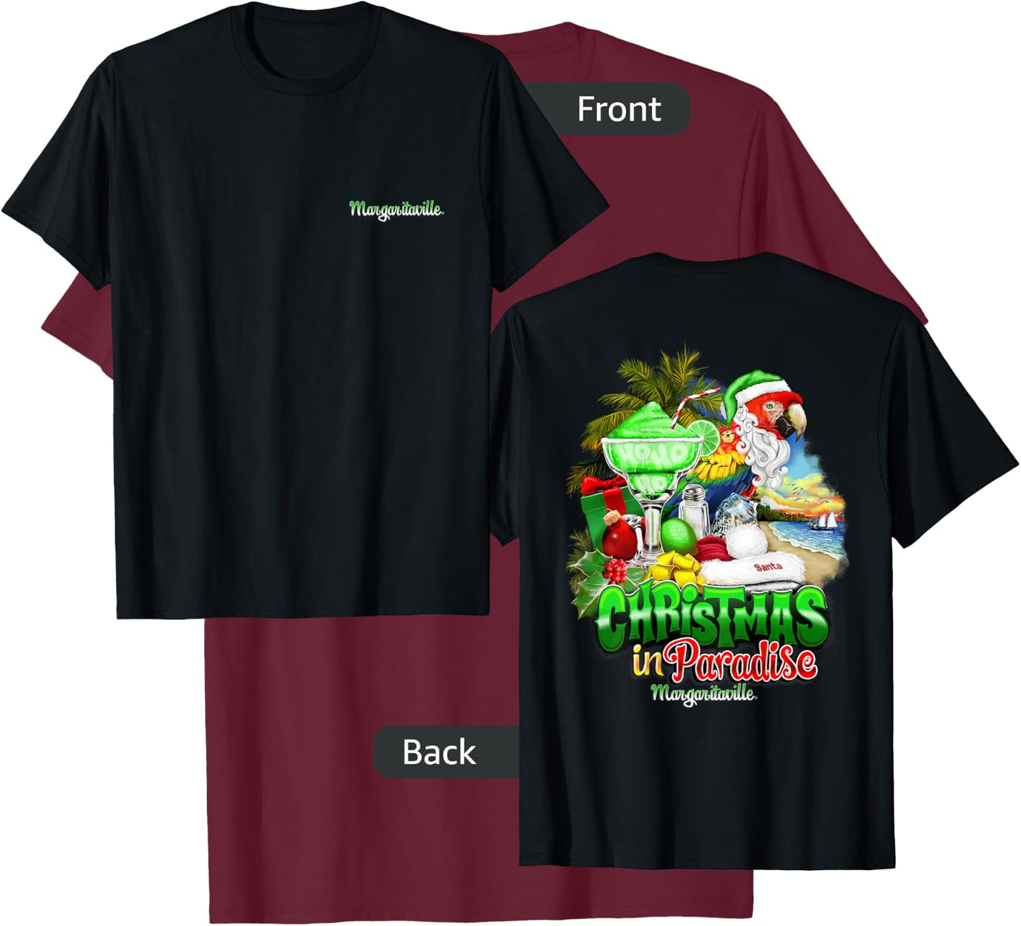 Christmas in Paradise T-Shirt - T-Shirt | Maroon