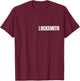Locksmith Logo Style Employees Official Uniform Work Design T-Shirt - T-Shirt | Maroon