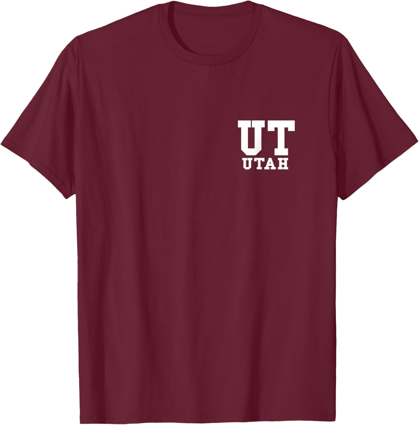 Utah - UT - Minimalistic Pocket Design - Classic T-Shirt - T-Shirt | Maroon