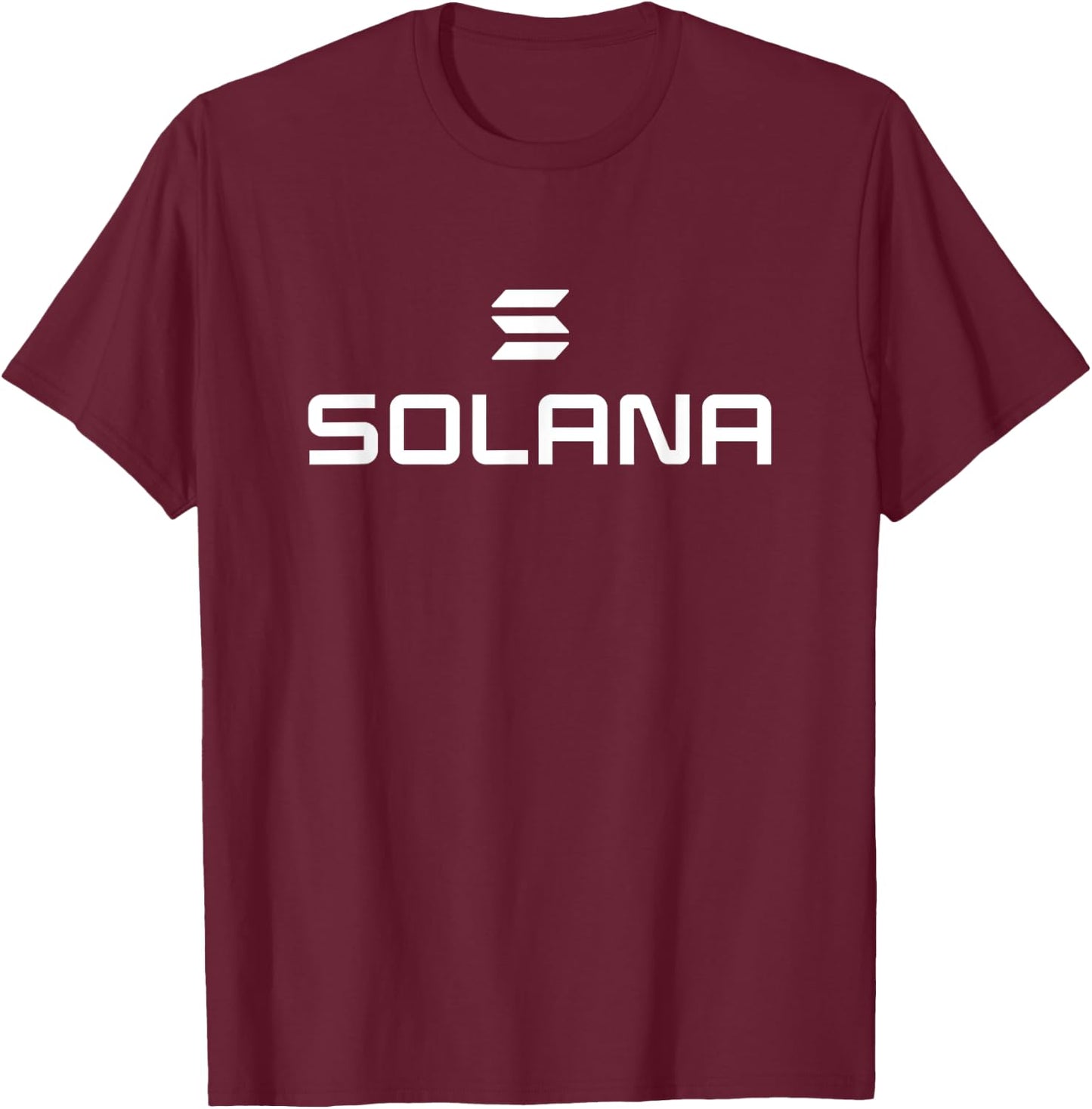 Solana Crypto Apparels | Solana SOL Blockchain Logo T-Shirt - T-Shirt | Maroon