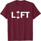Lift Deadlifting Weightlifting Weightlift Weightlifter T-Shirt - T-Shirt | Maroon