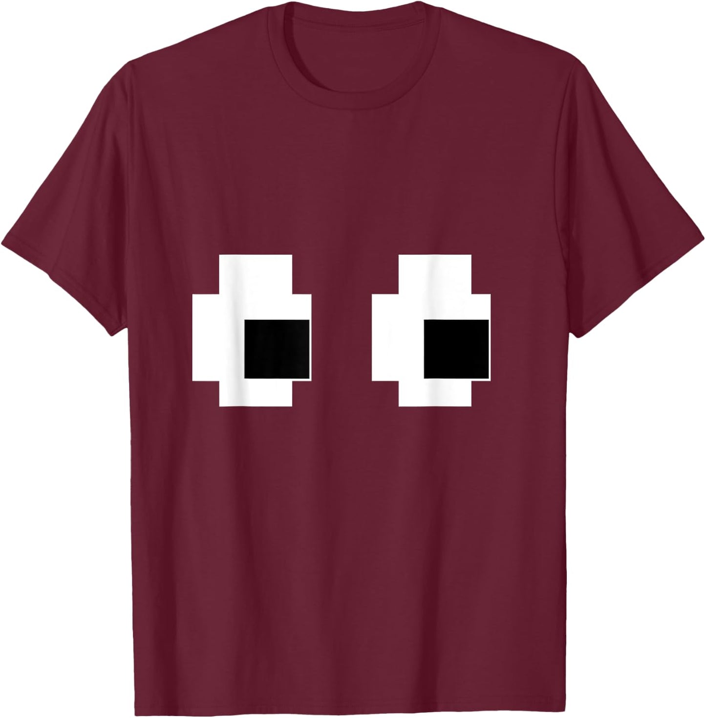Retro Arcade Game Ghost Eyes 80s Halloween Group Costume T-Shirt - T-Shirt | Maroon