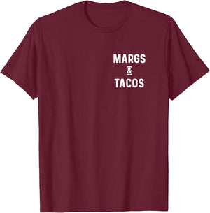 Margs and Tacos Funny Vacation Travel Honeymoon Party Fiesta T-Shirt - T-Shirt | Maroon