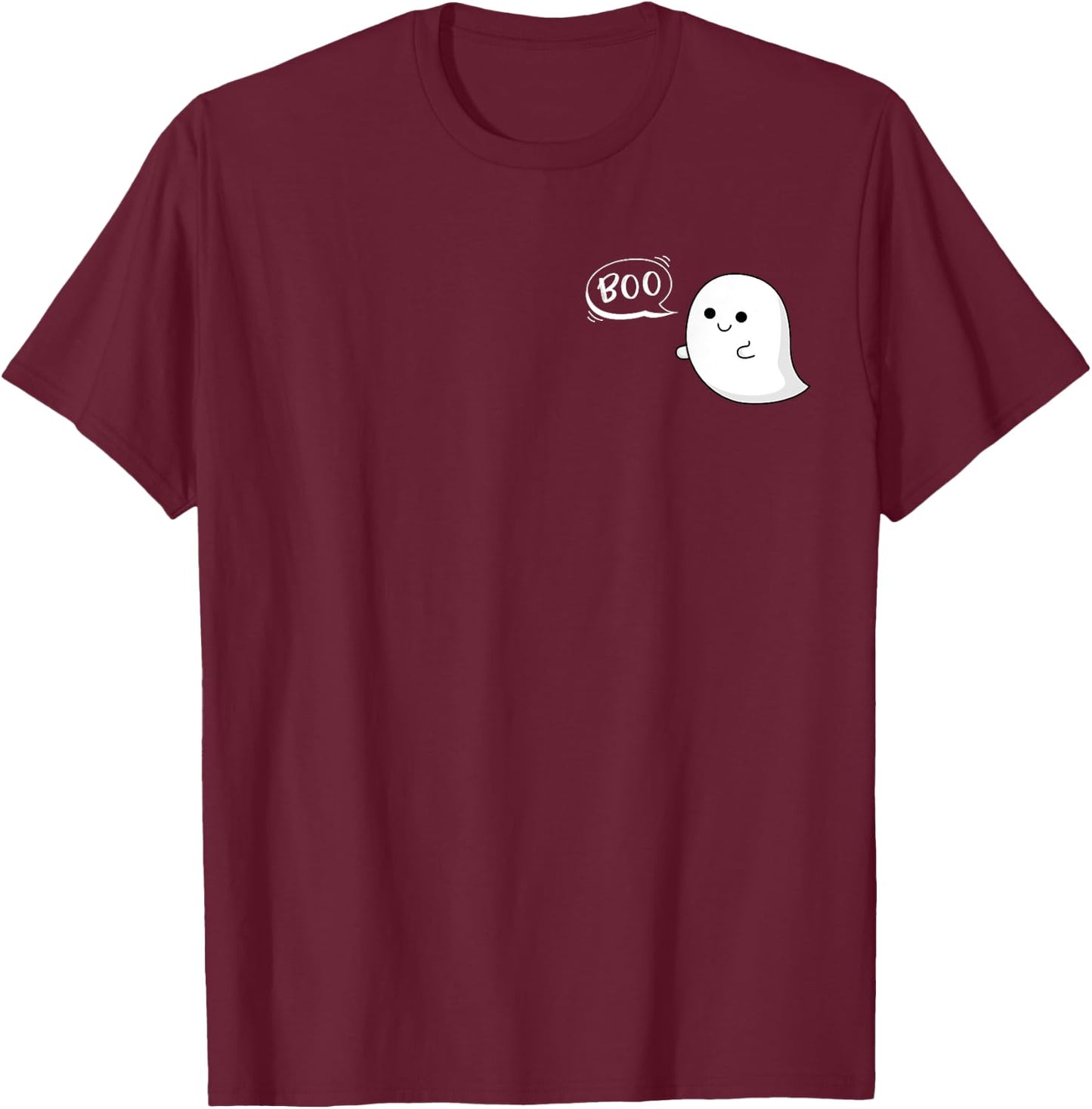 Flying Ghost Boo Halloween Cute Costume Kids Toddler Adult T-Shirt - T-Shirt | Maroon