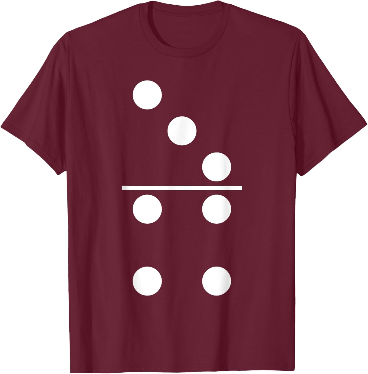Domino Game 3 4 Matching Halloween Group Costume T-Shirt - T-Shirt | Maroon