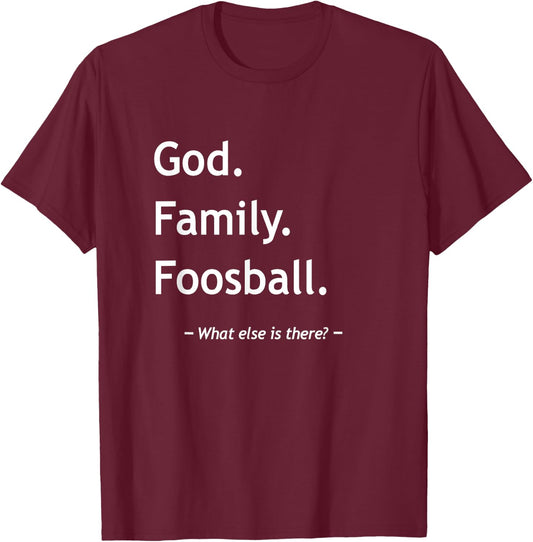 Christian Faith Jesus Christianity God Family Foosball T-Shirt - T-Shirt | Maroon