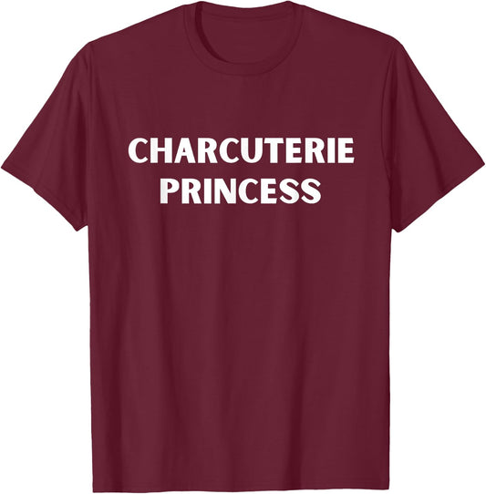 Fun Graphic-Charcuterie Princess T-Shirt - T-Shirt | Maroon