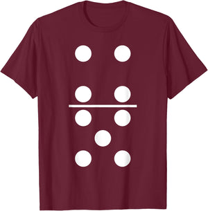 Domino Game 4 5 Matching Halloween Group Costume T-Shirt - T-Shirt | Maroon