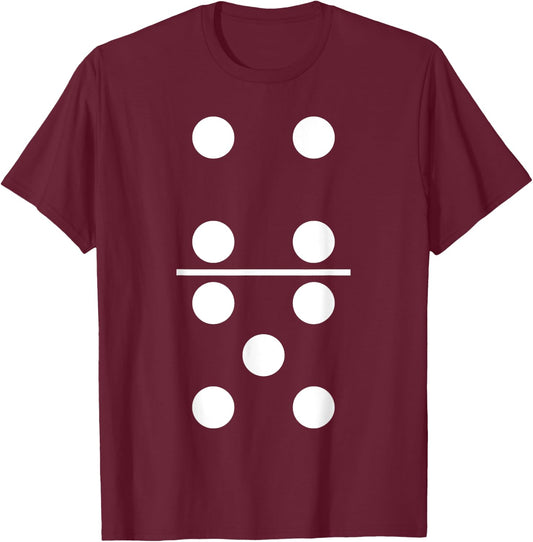 Domino Game 4 5 Matching Halloween Group Costume T-Shirt - T-Shirt | Maroon
