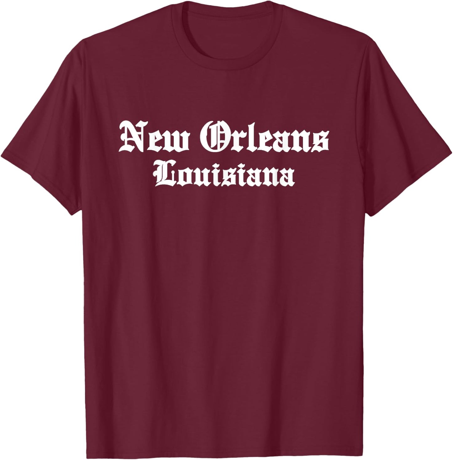 New Orleans - Louisiana - Old School Design - Classic T-Shirt - T-Shirt | Maroon