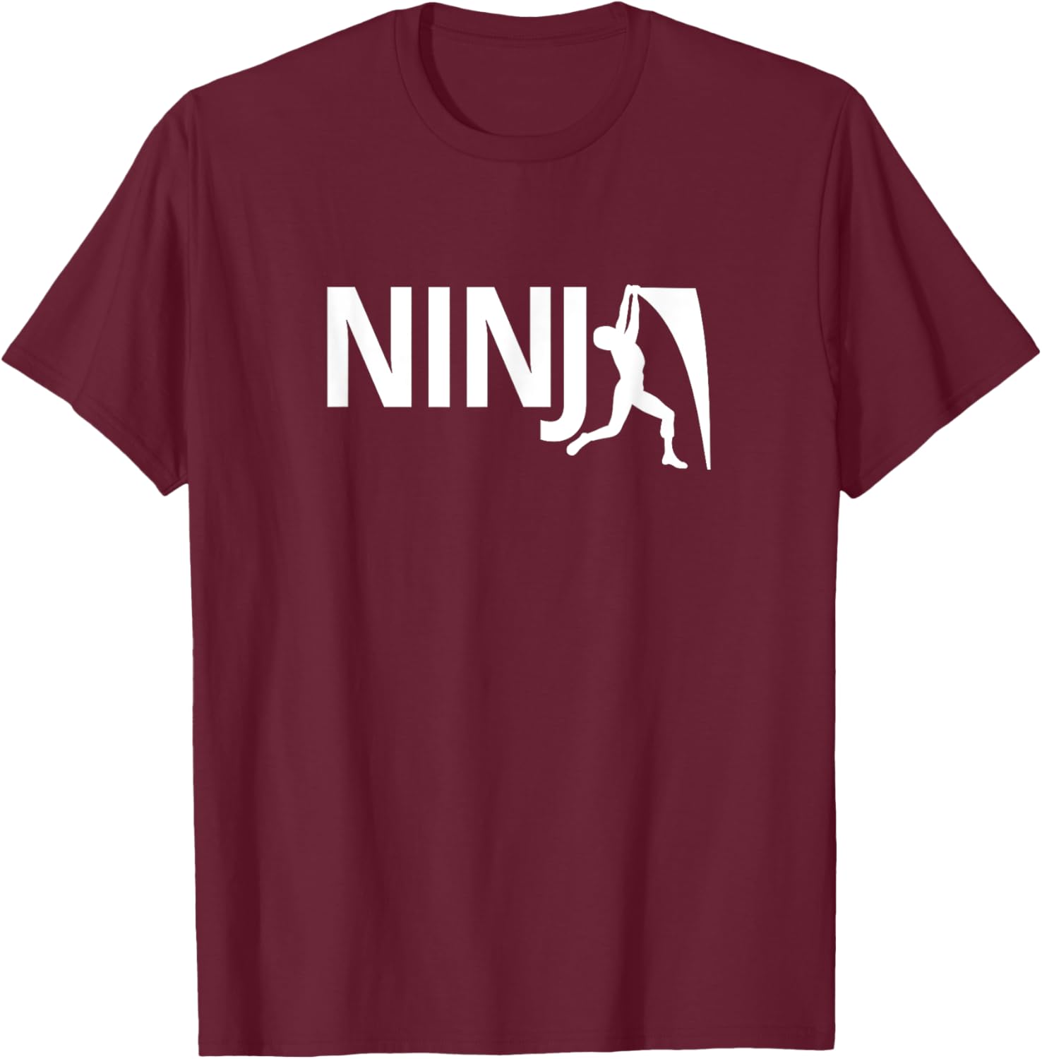 Ninja Warrior Ninja Training Shirt Warped Wall Ninja T-Shirt - T-Shirt | Maroon