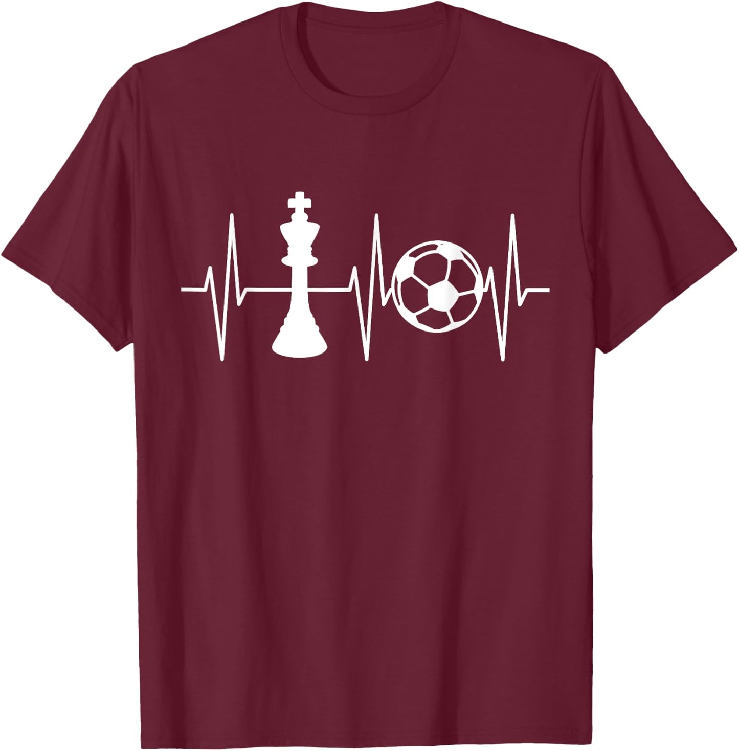 Funny Chess Shirt Soccer Player Chess Player Chess Lover T-Shirt - T-Shirt | Maroon