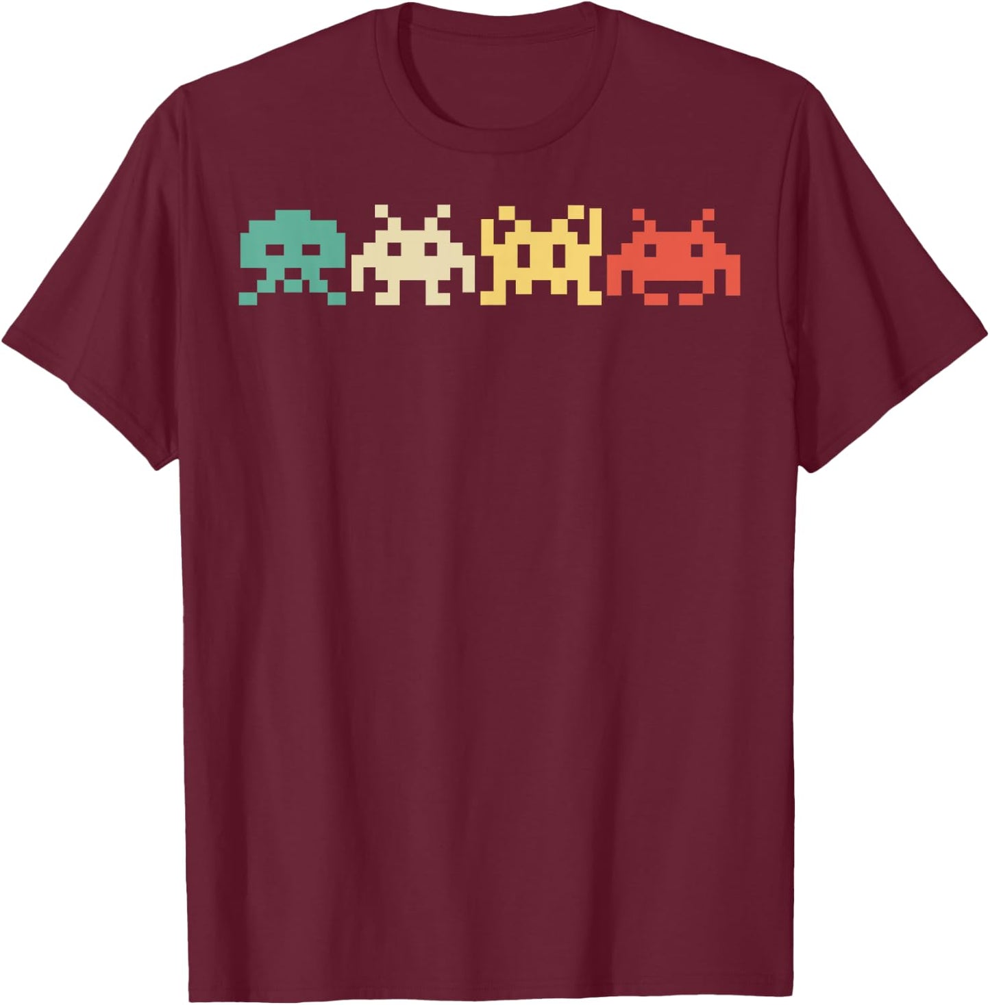 80s Video Game Vintage Retro Arcade Gamers T-Shirt - T-Shirt | Maroon