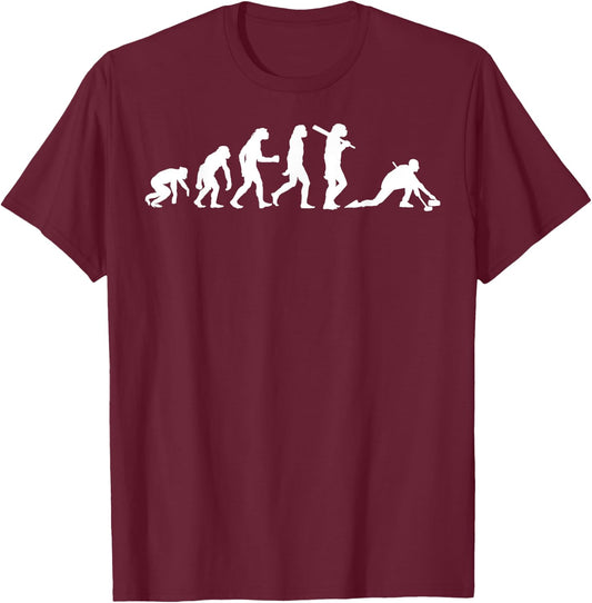 Funny Curling Gift Women Curling Team Stone Player T-Shirt - T-Shirt | Maroon