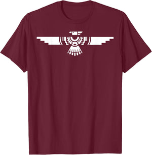 Indigenous Art Thunderbird Southwest T-Shirt - T-Shirt | Maroon