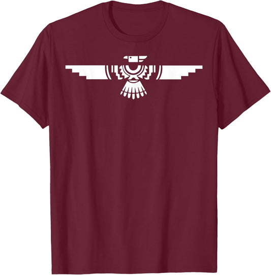 Indigenous Art Thunderbird Southwest T-Shirt - T-Shirt | Maroon