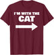 I'm With The Cat Funny Matching Halloween Couple Costume T-Shirt - T-Shirt | Maroon