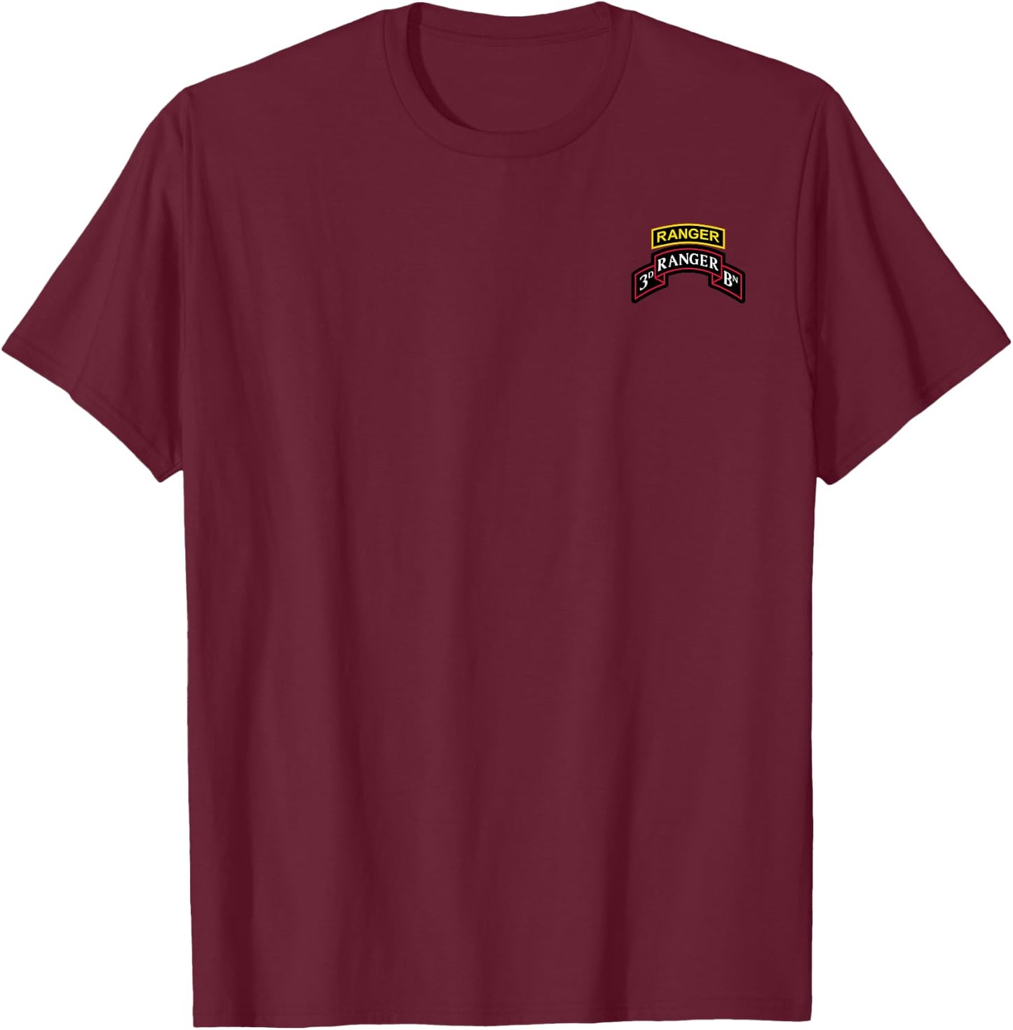 US Army Unit Third Ranger Battalion Design T-Shirt - T-Shirt | Maroon
