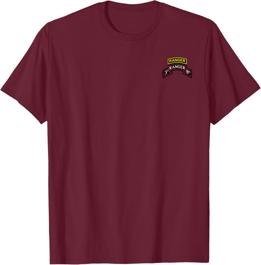 US Army Unit Third Ranger Battalion Design T-Shirt - T-Shirt | Maroon
