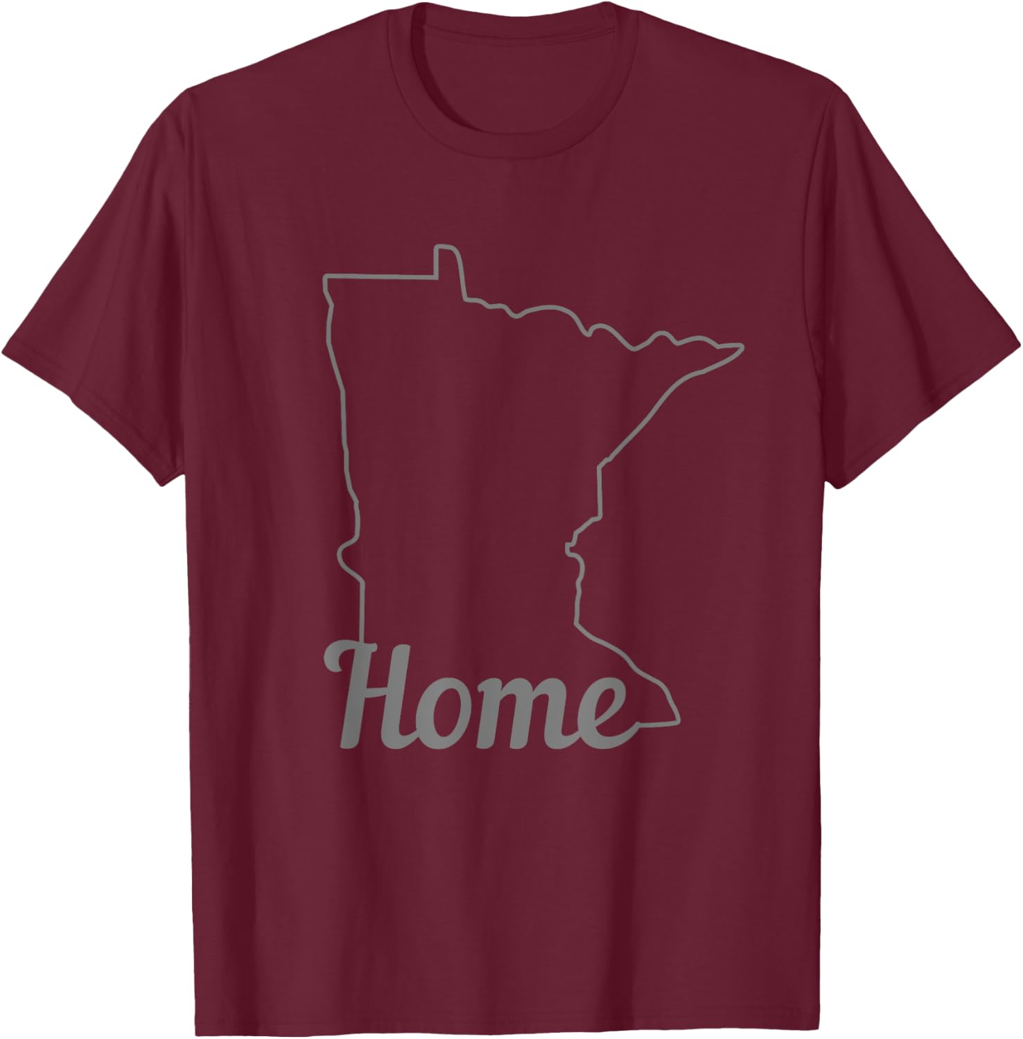 Minnesota Home State Map Pride Vintage T-Shirt - T-Shirt | Maroon
