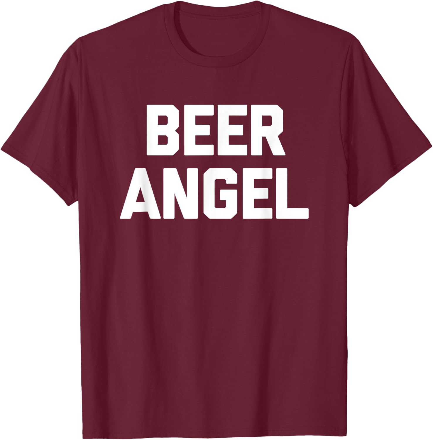 Beer Angel - Funny Saying Sarcastic Novelty Cute Bartender T-Shirt - T-Shirt | Maroon