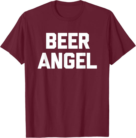 Beer Angel - Funny Saying Sarcastic Novelty Cute Bartender T-Shirt - T-Shirt | Maroon