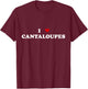 I Heart Crops Farming Farmer - I Love Cantaloupe T-Shirt - T-Shirt | Maroon