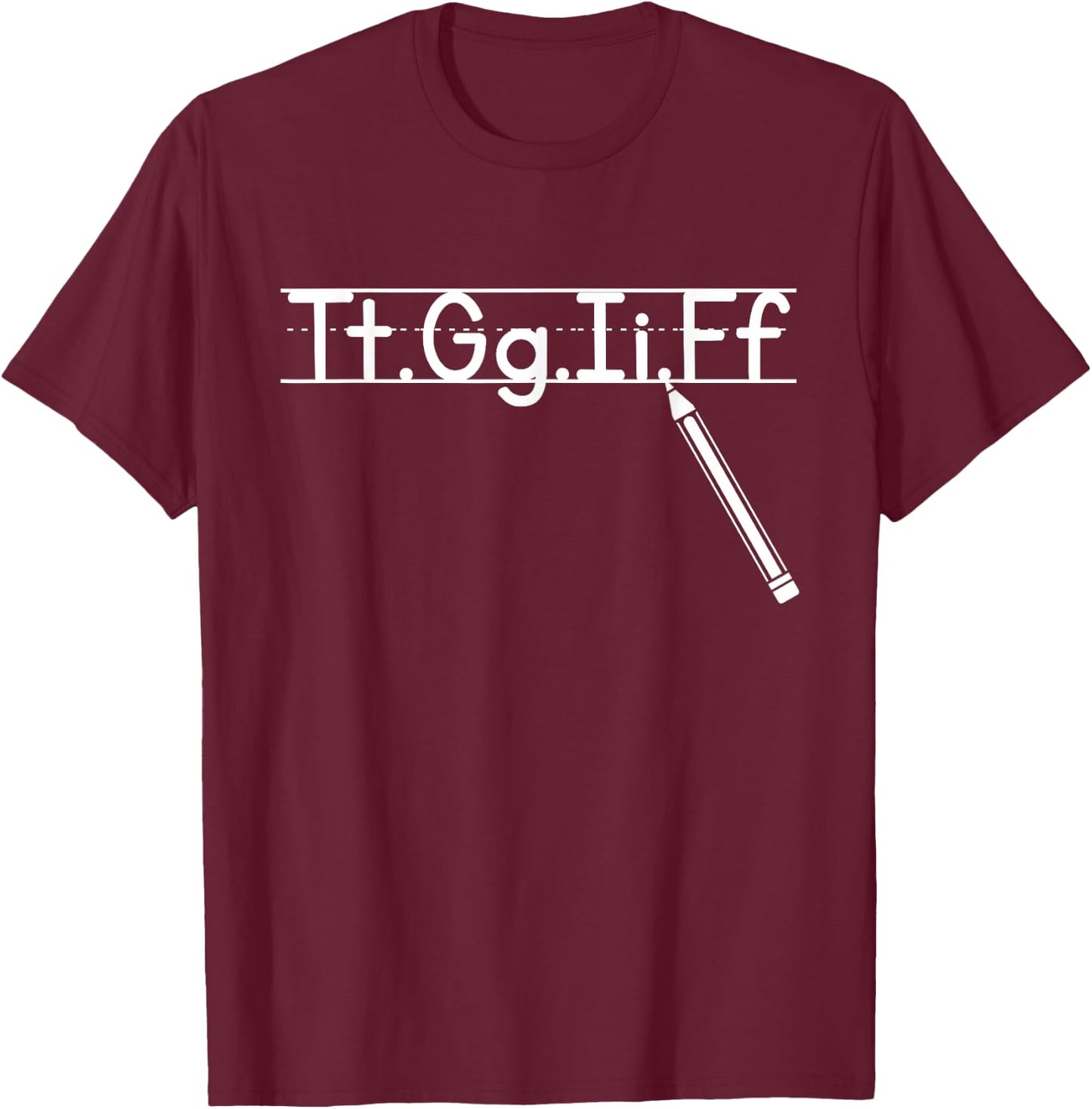 T G I F Thank Godness Its Friday Teacher Appreciation Christ T-Shirt - T-Shirt | Maroon
