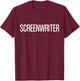 Bold Screenwriter Text | Film Crew T-Shirt - T-Shirt | Maroon
