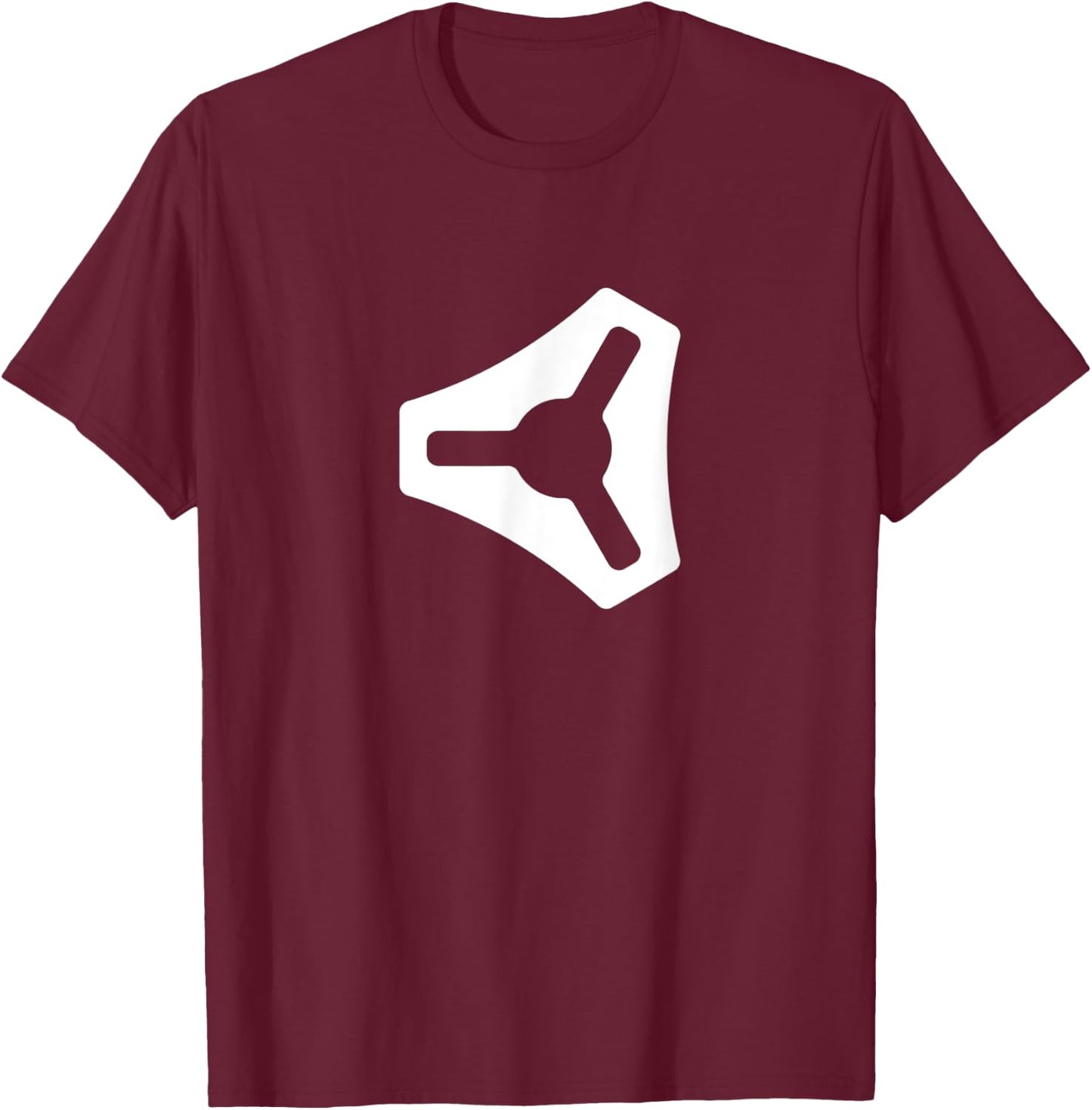 120 Logo V1 Engineering White T-Shirt - T-Shirt | Maroon
